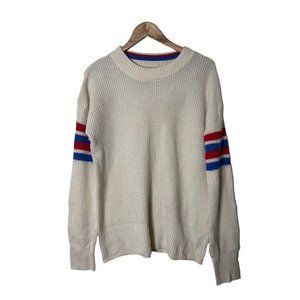Faherty Wisp Waffle Sweater Cream M